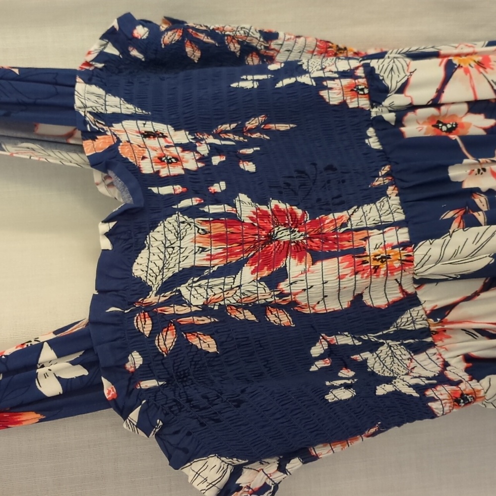 Isabel Maternity Floral Smocked Top Maxi Dress - Picture 4 of 7